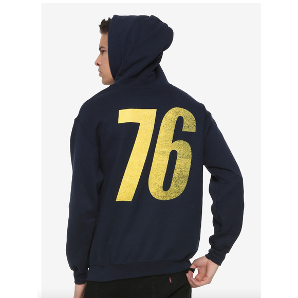 FALLOUT 76 VAULT TEC PULLOVER HOODIE VAULT BOY BETHESDA "NWT" FALLOUT 111 - Picture 2 of 7